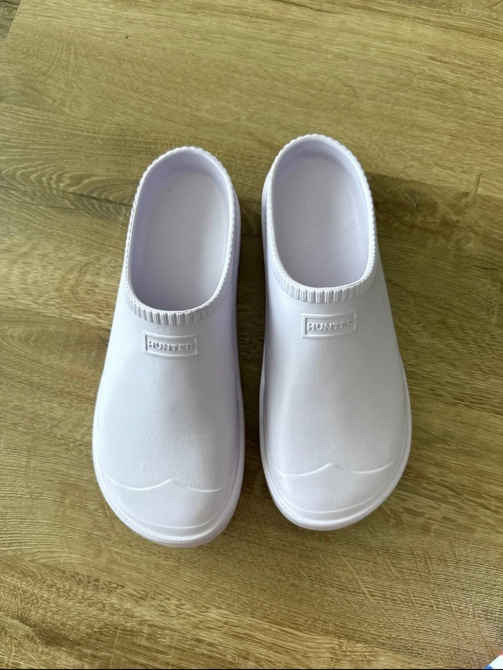Hunter White Slip-On EVA Flats
